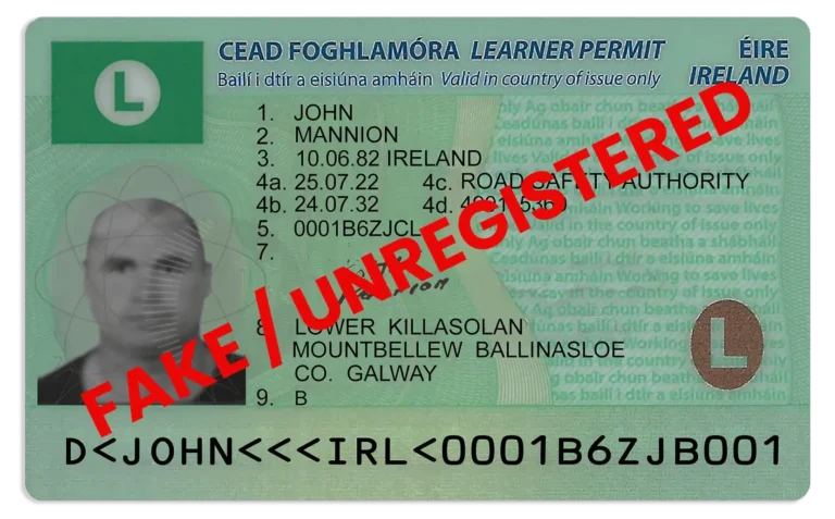 Best Learner Permit Fake ID Ireland